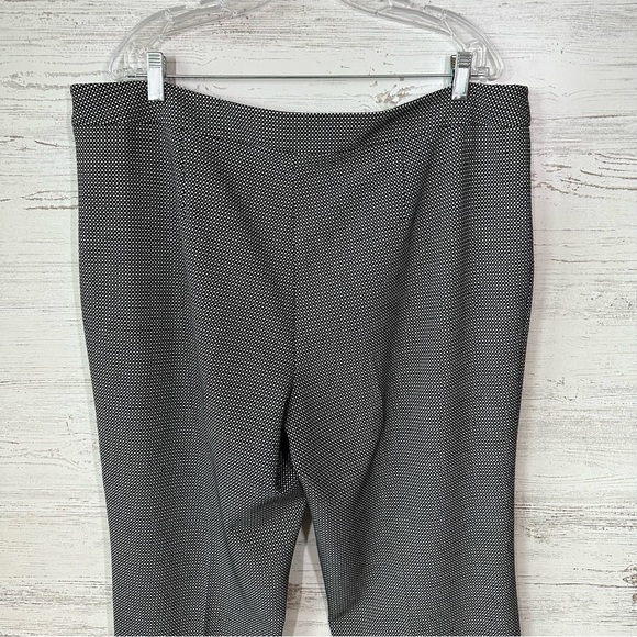 TALBOTS Micro Check Plaid Knit Straight Leg Trousers 18 - Picture 7 of 10